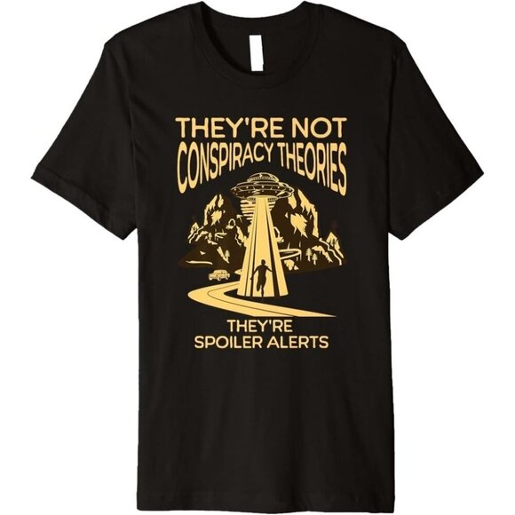 Preston L Tops - Funny UFO Alien Disclosure Conspiracy Theory Premium Unisex Graphic T-Shirt 81